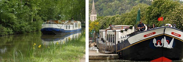 Barges in the south of France