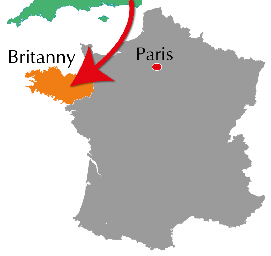 Map of Brittany
