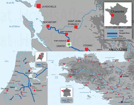 River and canal cruise maps
