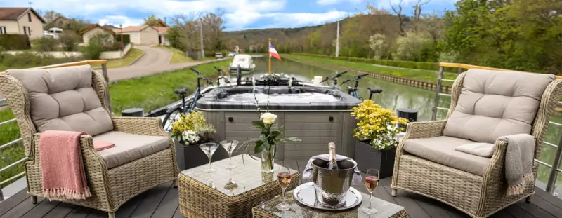 Your sun-deck on the barge