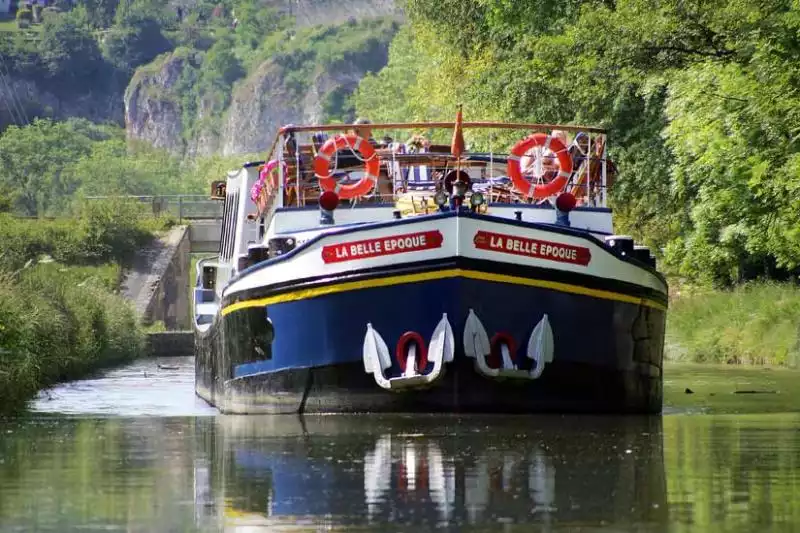 La Belle Epoque barge cruising along the canals in France
