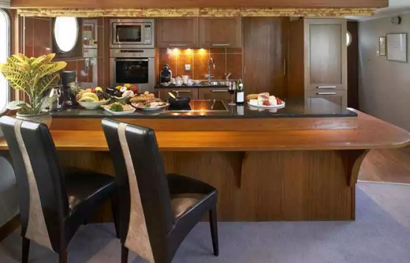 Comfortable and bespoke interior of the barge