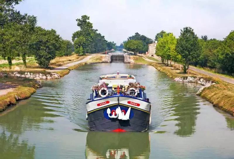 Cruising along the canal in France