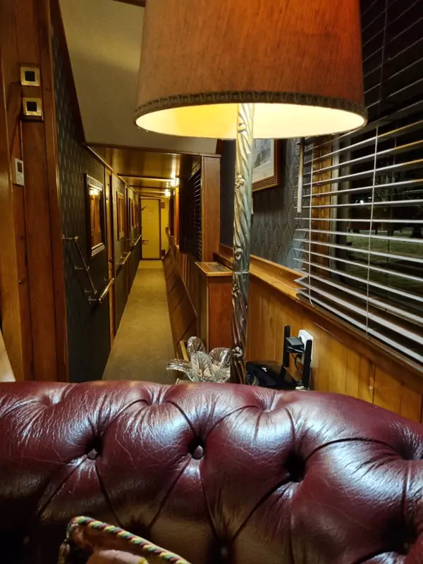 Corridor access to the suites
