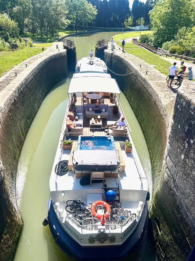 Elegance in a lock on the Canal du Midi