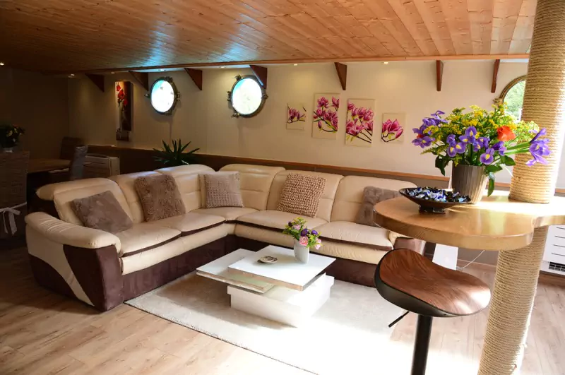 Lounge on the Magnolia barge