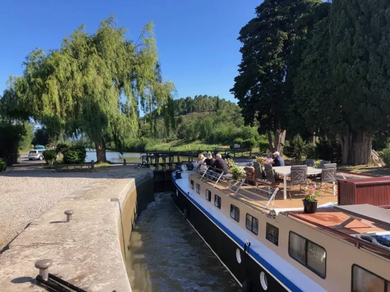 Locking through on the Canal du Midi