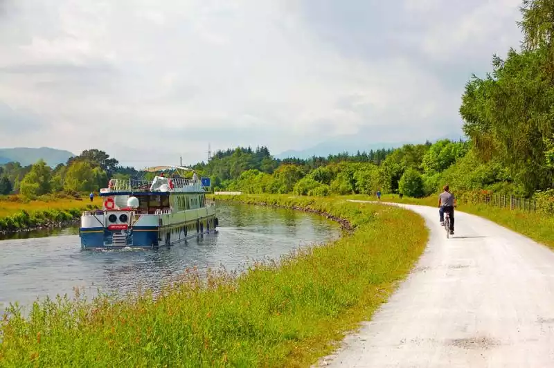 Cycling along the tow-path
