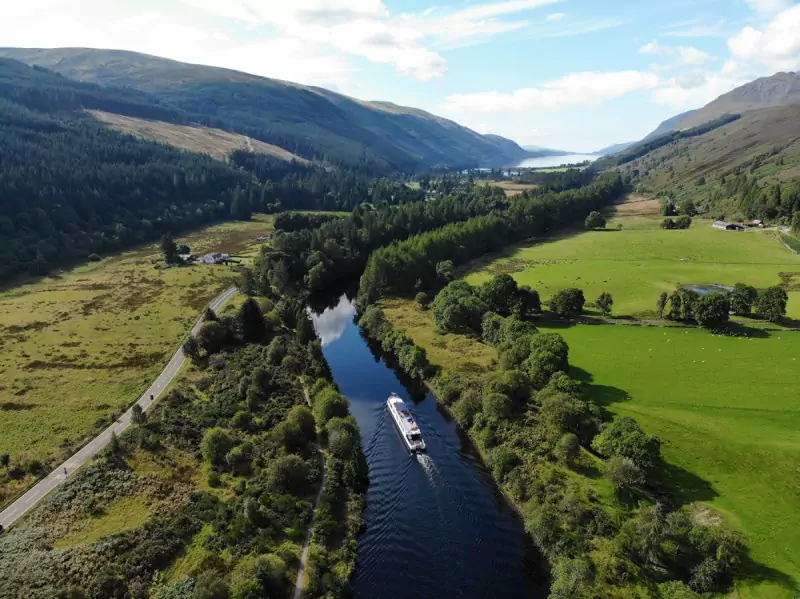 On the Caledonian canal in Scotland