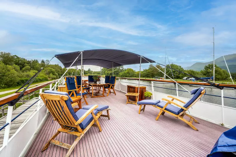 On the sundeck of the Spirit of Scotland