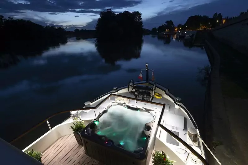 Evening on board