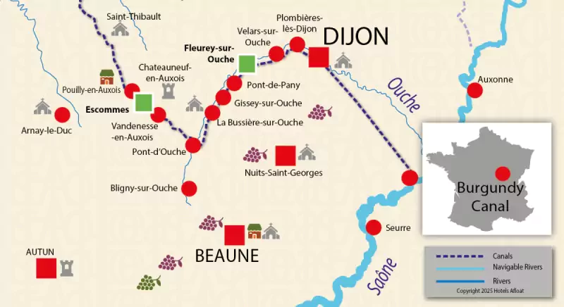 Fleurey to Escommes cruise map
