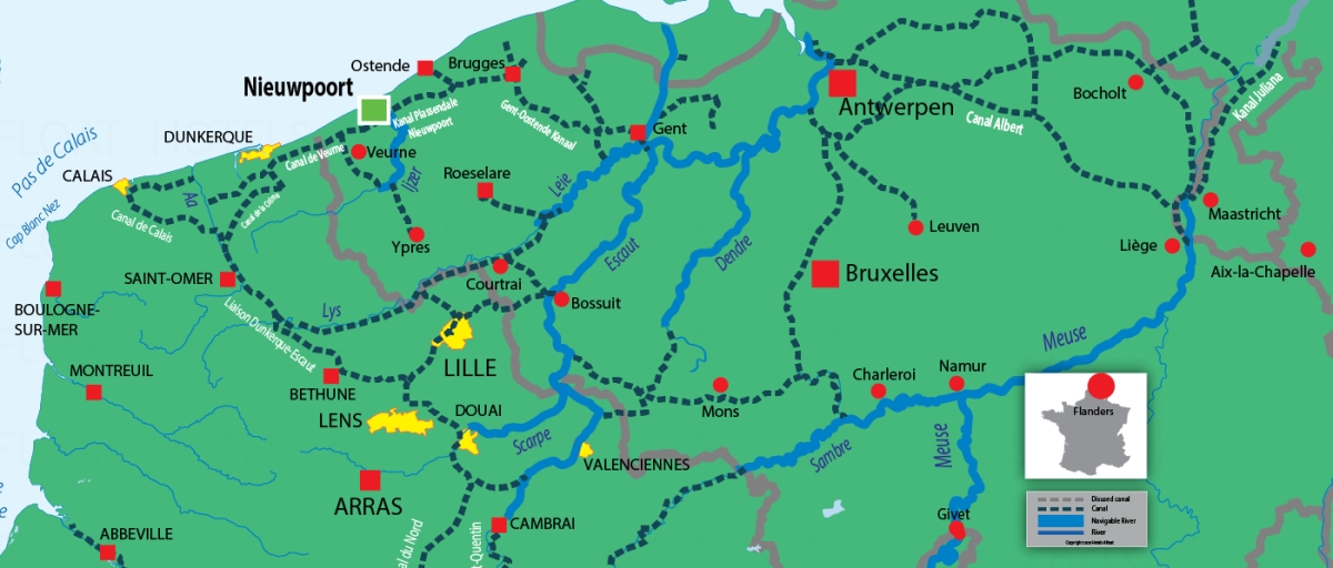 Le Boat rental barges and boats for Flanders in Belgium