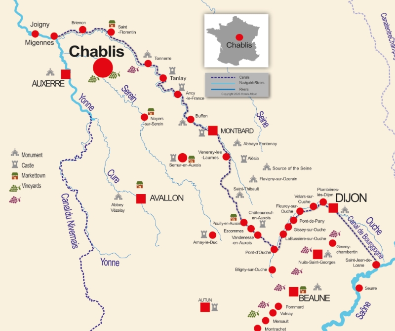 Map with Chablis