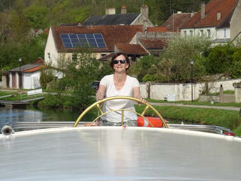 Emma at the helm