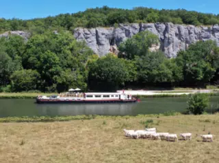 A gourmet lunch and cruise in Burgundy